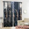 2pcs, 2D FLAT PRINTING Curtains (Without Rod) WolfSaga Creative Modern Curtains Versatile Polyester Fabric Curtains Thermal