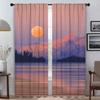 Healing Is the Sunset Window Curtain for Room 2 Panel Curtains for Bedroom Shades Partition Home Interior Curtains Living Camera