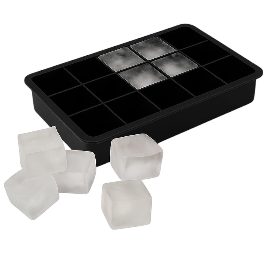 Xl Ice Mold Silicone Cube Maker Container For 15 Ice Cubes 3.3 Cm