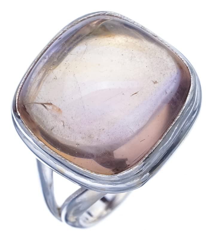 

StarGems® Natural Quartz Handmade 925 Sterling Silver Ring 7 F1288