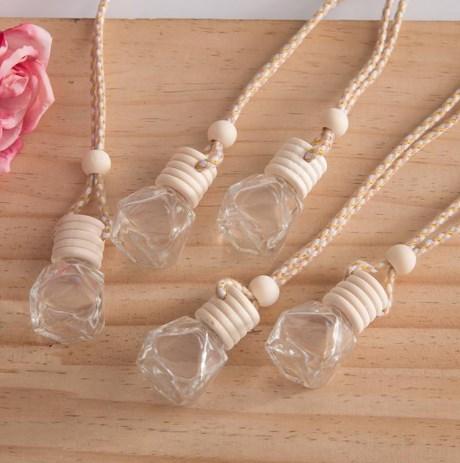 

10-Pack 8ml Transparent Glass Hanging Car Air Freshener Bottles - Empty Diffuser Vials for Aromatherapy, Refillable & Decor-Read