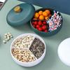 Round Dried Fruit Plate Storage Tray Plastic Serving Plates Candy Tray Snack Plate  Coffee Table