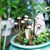 Creative Mini Metal Cute Mushroom Decoration Outdoor Garden Courtyard Decoration Atmosphere Potted Flowers Decoration Gift