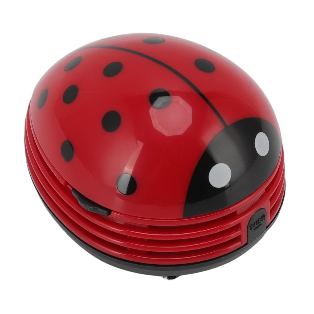 Mini stolní vysavač Ruční přenosný kreslený vysavač Smeták na papírové ústřižky Červená beruška