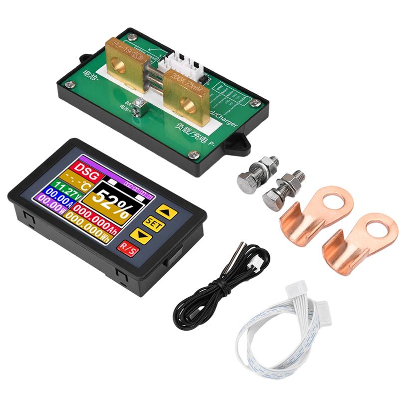 Bidirectional Current Coulometer DC7-200V Digital Display Voltage Current Power Meter Voltmeter Battery Capacity Tester