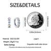 925 Silver Colorful Zircon-Inlaid Star Earrings For Women Wedding Engagement Charm Earrings Jewelry Gift
