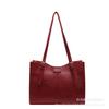 Fashion texture handbag 2025 autumn and winter new trend simple shoulder bag large capacity commuter casual tote bag