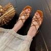 Fashion Comfort Shoes for Women Large Size Breathable Black Platform Sandals Clear Heels 2025 Summer Suit Female Beige Mid-Calf Strap Op