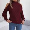 Vintage Solid Color Knitwear Sweater Loose Stand Collar Long Sleeve Cardigan Autumn Winter Top