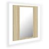 VidaXL LED Bathroom Mirror Cabinet Sonoma Oak 40x12x45 Cm Acrylic 804951