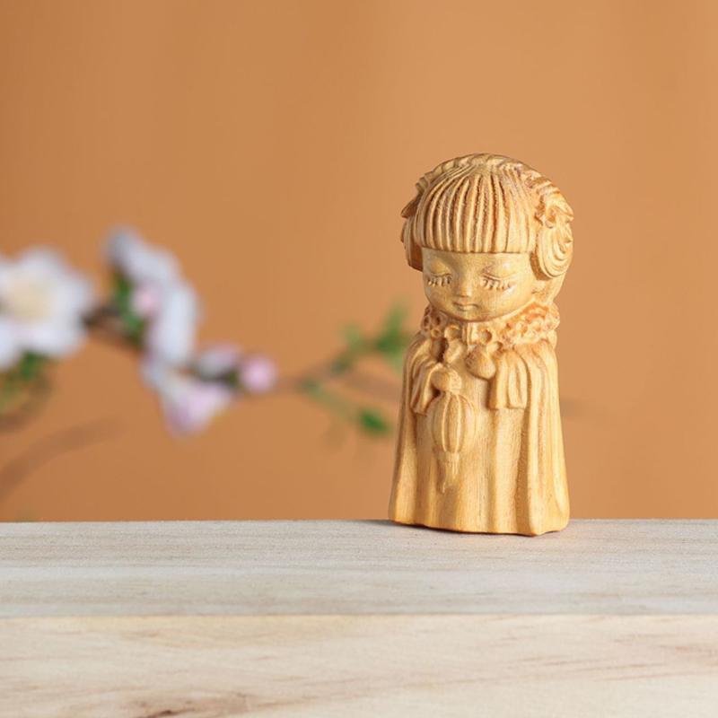 Miniaturowe Rzeźby Drewniane Urocze Figurki Czterech Wielkich Piękności Starożytności Ozdoba Rękodzieło na Biurko Dekoracja Domu zabawne prezenty