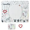 "Floral Rabbit Baby Milestone Photo Blanket - Growth Memorial Photography Background"