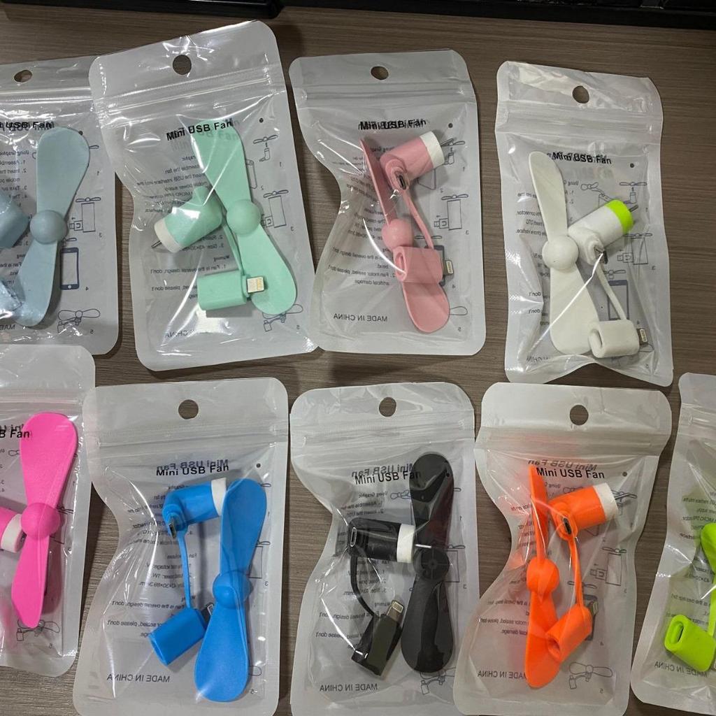 3-in-1 Mini Handheld Fan for Android, Type-C, and Apple Devices