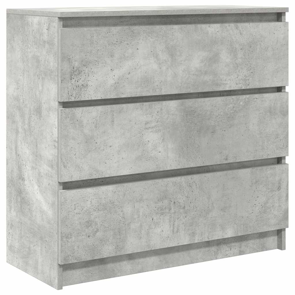 Sideboard Concrete Grey 80 x 35 x 76 cm Wood Based Material