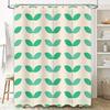 Green Leaf Pattern Shower Curtain Long Lasting Waterproof Fabric For Bathroom Decorations 180Cm X 180Cm