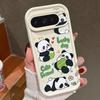 Cute Pandas Pattern Soft Phone Case For Google Pixel 9 Pro XL 8 Pro 8A TPU Matte Shockproof Lens Protection Bumper Cover