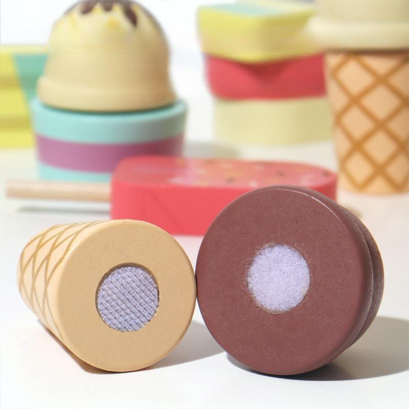 Children'S Fun Play House Ice Cream Truck Game Building Block Box, Kindergarten Puzzle Early Education Wooden Toy