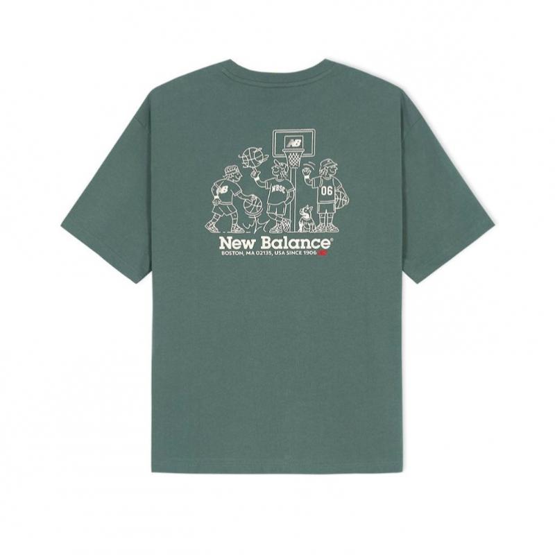 New Balance Uni Nb Boy Basketball Short Sleeve Tee Nbnef