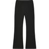 White Series Fashion Simple Solid Color Mid Waist Flared Loose Wide Leg Casual Pants Women Pants Black F11W443601F-BK