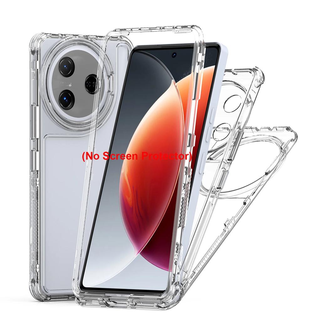 3 in 1 Hybrid Armor Shockproof Phone Case For Tecno Camon 30 Pro 5G Hard Plastic Frame Transparent TPU Back Cover Coque Fundas
