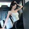 Women's Spicy Girl White Cotton Camisole with Chest Pads - Versatile Base Layer Tank Top for Summer