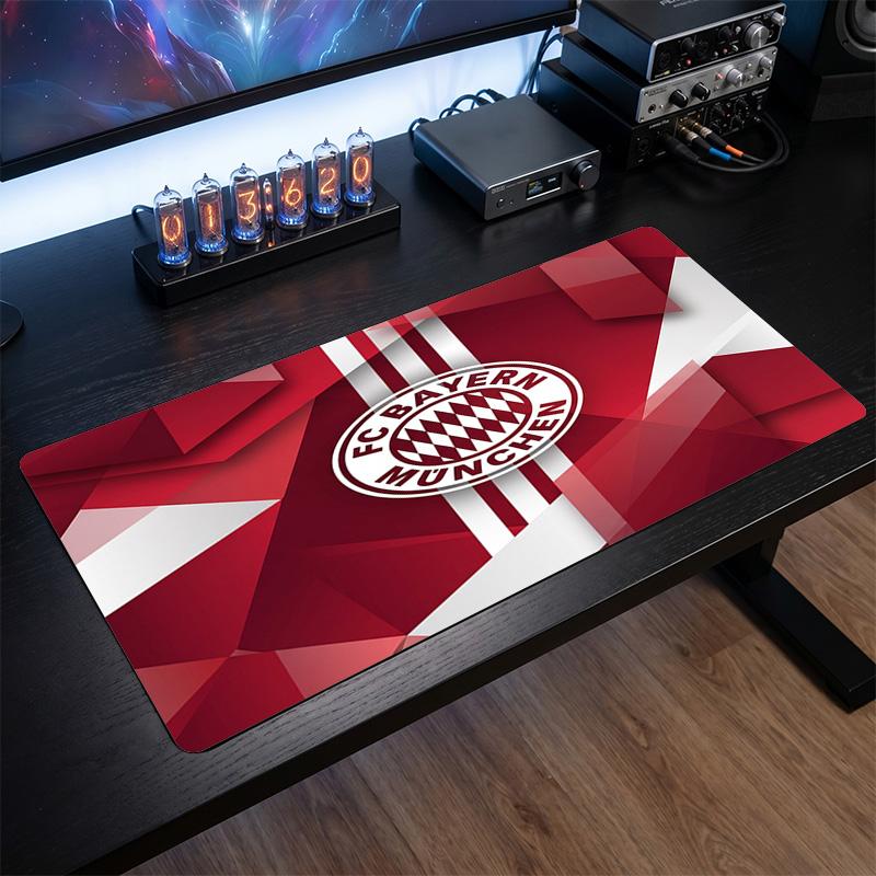 Tappetino per Mouse con Motivo a Tema Bayern Monaco, Design con Logo Calcio Tappetino da Scrivania XXL per Gaming Mouse Pad Antiscivolo per Computer