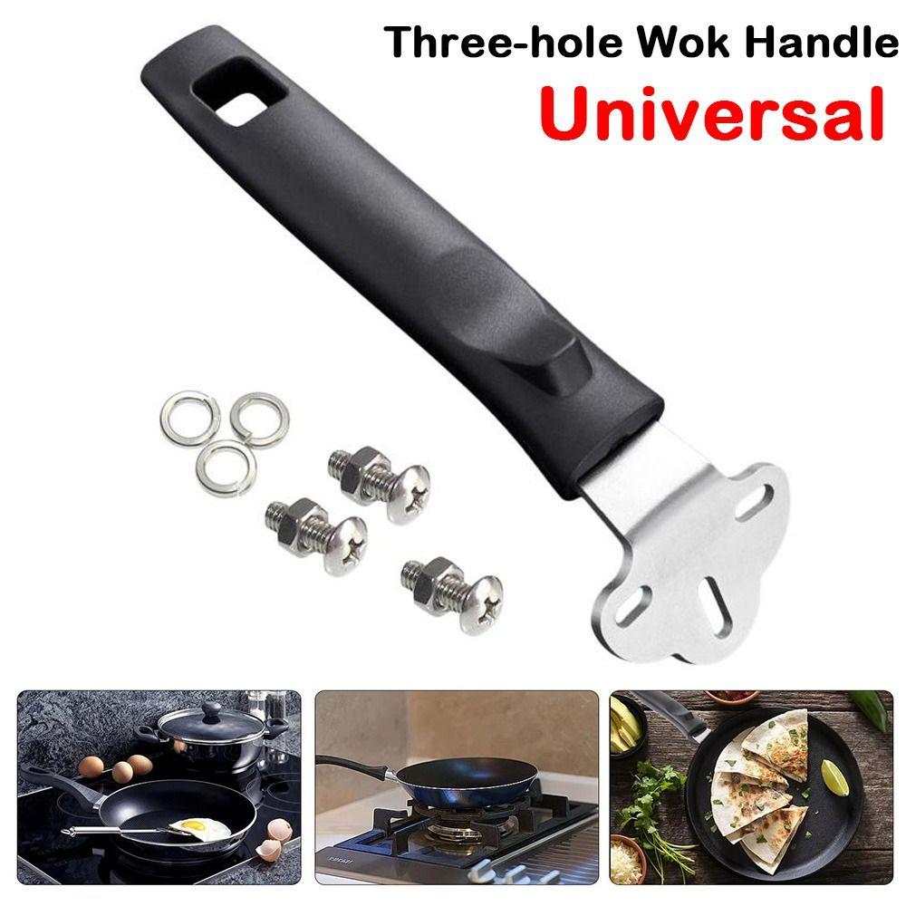 Universal Cookware Pot Handle Detachable Anti-Scalding Pan Handle Replacement with Screws Pot Handle for Fry Kitchen Cookware