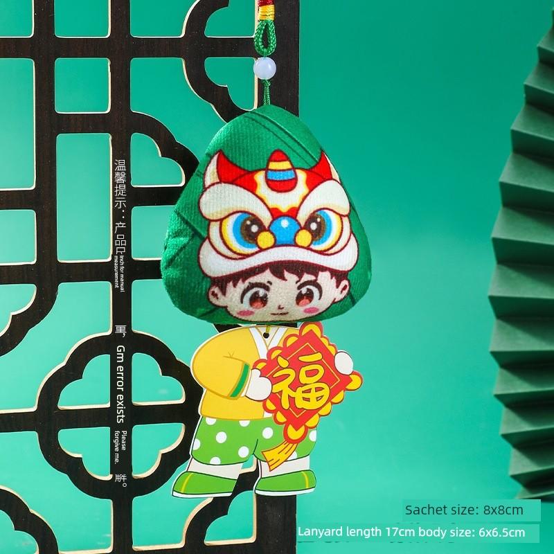 Dragon Boat Festival Sachet Perfume Bag Mosquito Repellent Argy Wormwood Small Pendant Triangle Zongzi Filled Spice Three-Dimensional Expression