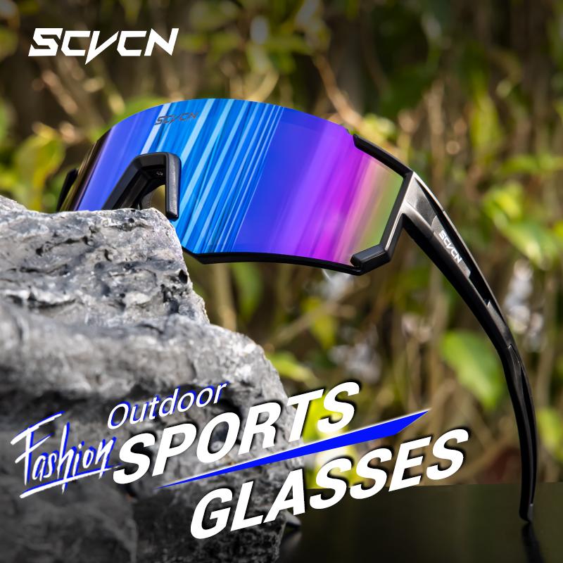 SCVCN Hiking Eyewear New Men Bicycle Sunglasses Women Outdoor Cycling Glasses MTB Driving Bike Sports Running UV400 Goggles
