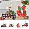 Hanging Christmas Wooden Car Pendant Handmade Christmas Decoration  Christmas Tree