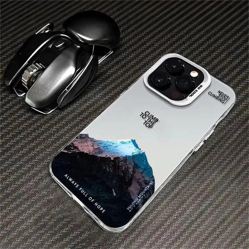 Cool And Trendy Mountain Peak Pattern Personalized Phone Case Iphone16pro For iPhone 16 15 Pro Max 16E 14 13 12 11 16Plus