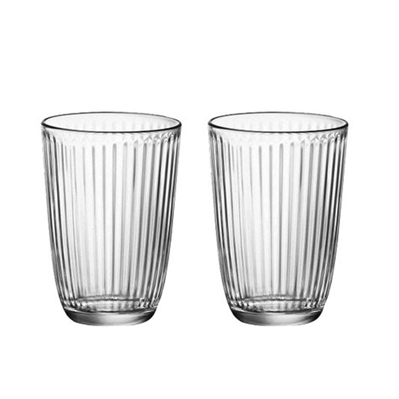 2pcs Sets Coffee Cups Glass Cup Drink Luxury Glass Set Stripe Stackable Coffee Mug Juice Milk Drinking Glasses Set Cup Drinkware