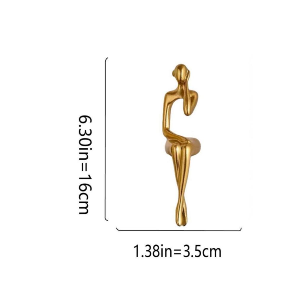 Resin Seated Human Figurine Minimalist for Art Lovers
