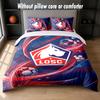 LOSC Lille FC Design Bed Bedding Set 1 Duvet Cover + 2 Pillowcases Soft Breathable Household Bed Linens
