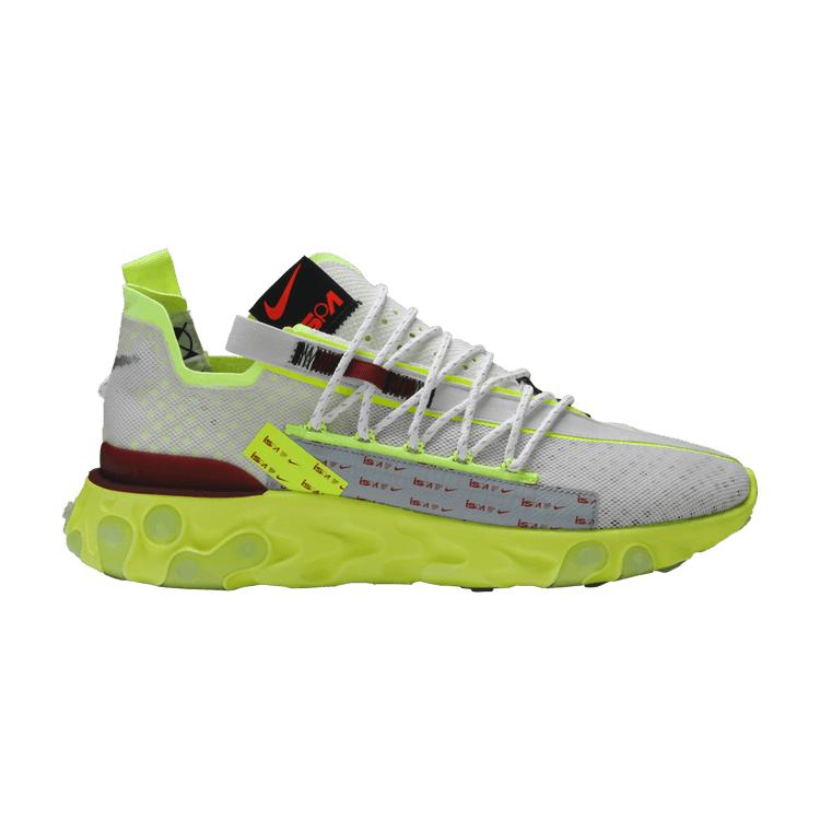 Nike React Runner ISPA Платиновый Оттенок Вольт Сияние Командный Красный 36
