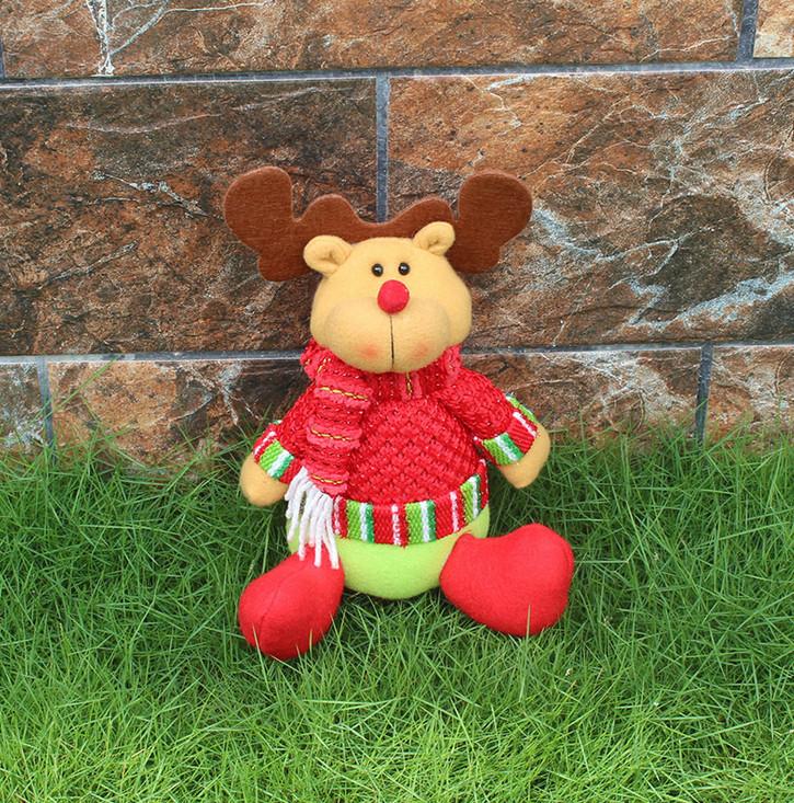 Christmas Plush Decorations With Snowman Santa Reindeer For Home Holiday Decor