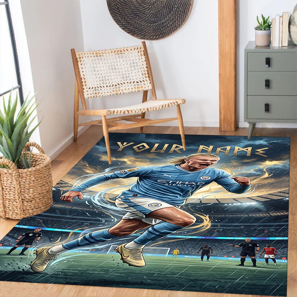 Haaland Personalized Name Floor Rug Office Rug Suitable For Dormitory Dining Room Decorate Room Hallway Antislip Carpet Decorate Offices