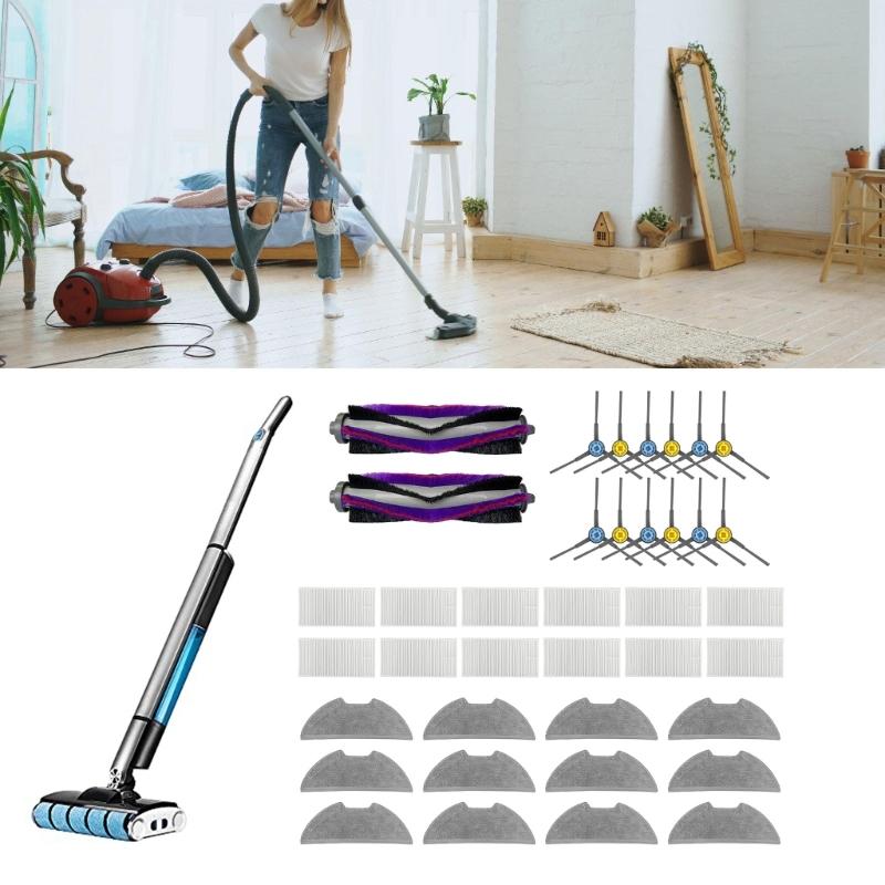 Vacuum Cleaner Rollers Brush Mopping Cloth Plastic Filter Side Brush Robot Vacuum Accessories Suitable for E10S Model