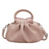 A Versatile Retro Solid-color Cloud Pleated Bag A Single-shoulder Crossbody Bag Under The Armpit