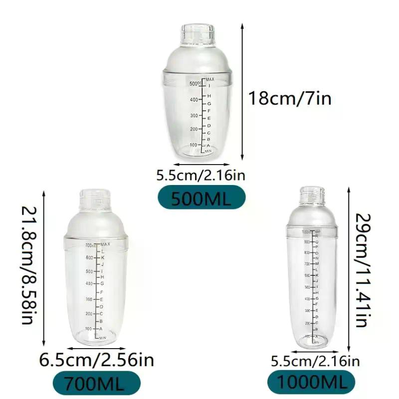 3/5/7Pcs Cocktail Shaker Set Measuring Jigger Drink Mixed Hand Shaker Tools For Bartending And Home Bar