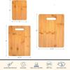 Three-Piece Bamboo Double-Sided Cutting Board Set - Customizable Engraving