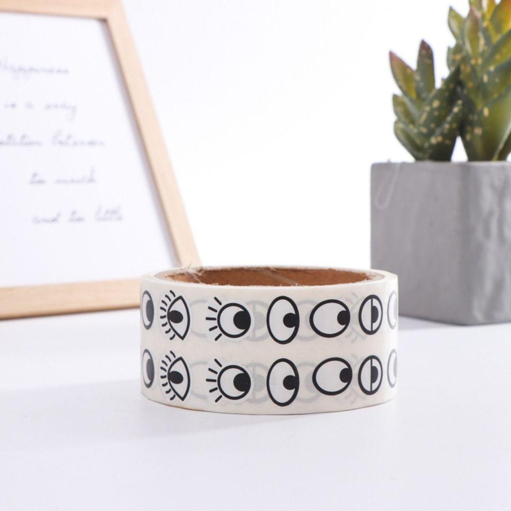 1000pcs/roll Self-Adhesive Premium Eye Stickers Crafts Stationery Sticker  for DIY Arts