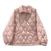 Women's 2022 Winter Korean Argyle Turn-Down Collar Down Jacket - Bright Color Duck Down Coat