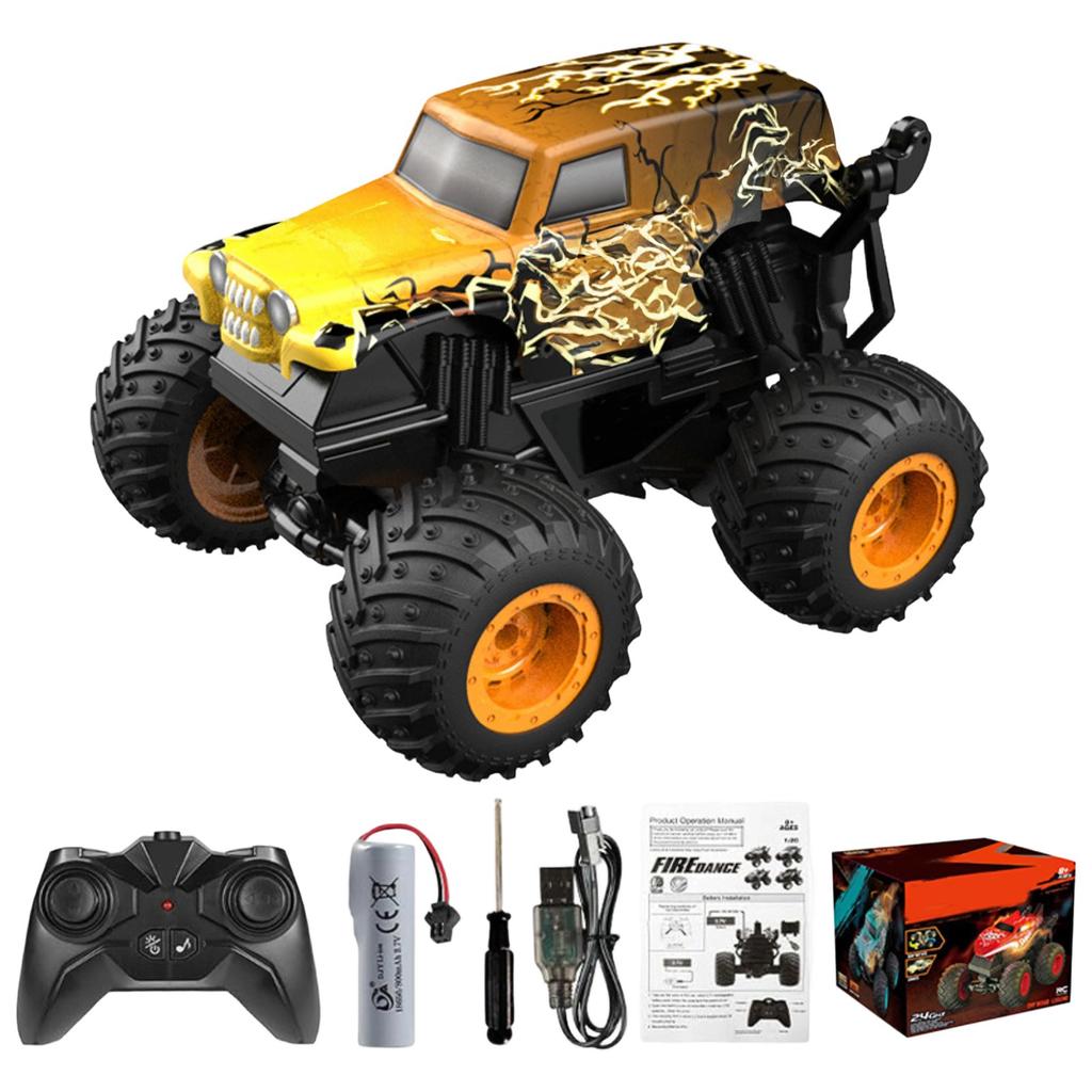 New Music And Lighting Remote Control Stunt Car, 360 Degree Rotation, Dinosaur Head, Children's Toy Car
