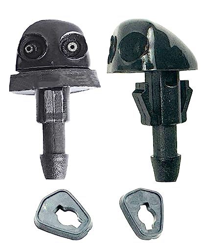 

Форсунка омывателя HTharros Jimny Wagon R Spacia Универсальная форсунка омывателя лобового стекла JB23 для ремонта, сменная, 2 отверстия, черная, набор из 2 шт.