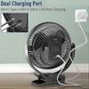 KOONIE 10000mAh Rechargeable Portable Fan, 8-Inch Battery Operated Clip On Fan, USB Fan, 4 Speeds, Strong Airflow, Sturdy Clamp Fo SZRH A-S Less