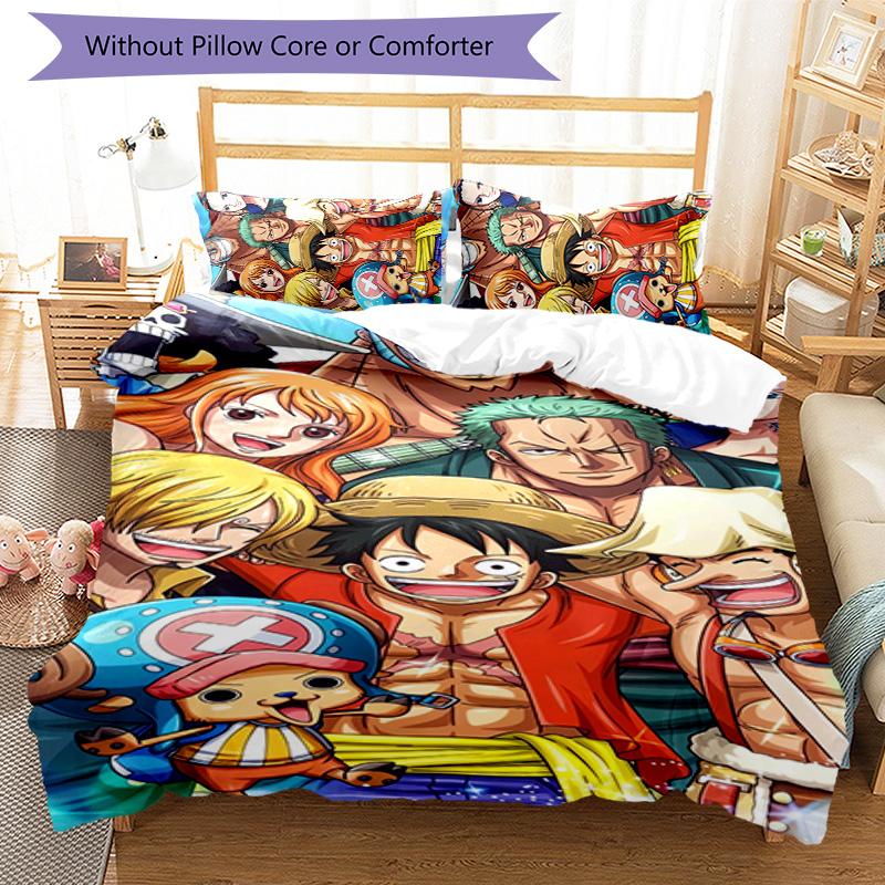 ONE PIECE 3pcs Bedding Set Duvet Cover Closure Includes 1 Duvet Cover & 2 Pillowcases for All Seasons Bedroom Home Dorm Decor