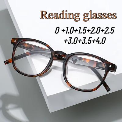 Anti-Blue Light Presbyopia Glasses For Men And Women Models Oval Frame Reading Glasses Hd Lenses Retro Match Glasses +1.0 +4.0