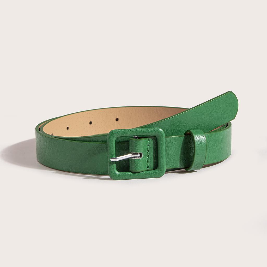New Women's Simple and All-match Skirt Imitation Leather PU Clothing Belt Pin Clothing Clothing Square Clothing Belt