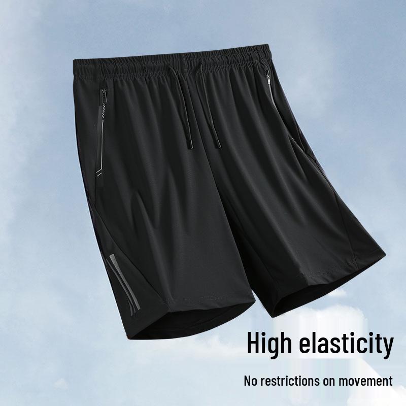 Summer Boys' Mid-Length Casual Quick-Dry Shorts - Lightweight, Breathable Ice Silk for Sporty Kids.